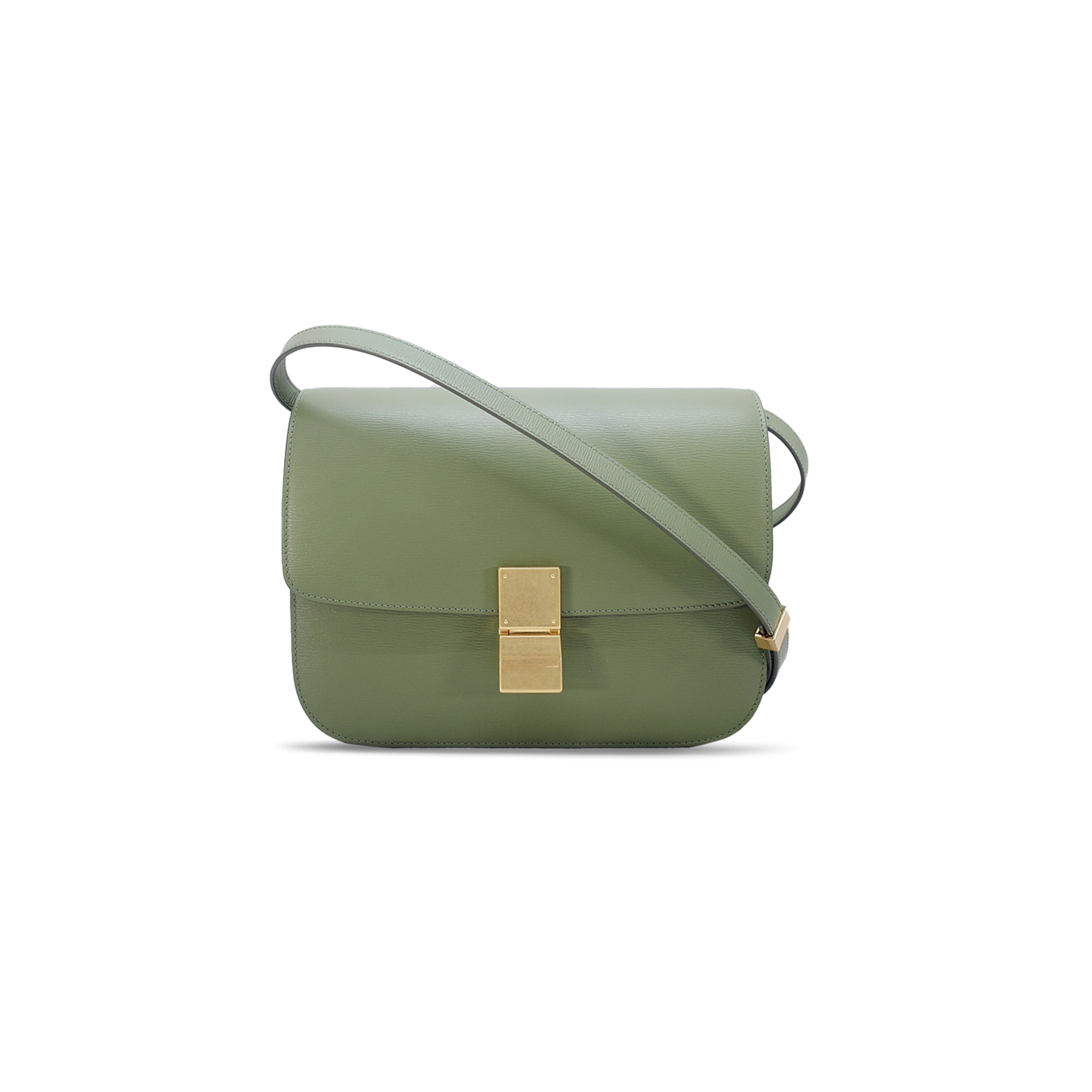 CELINE MEDIUM SHOULDER BAG IN TEEN CLASSIC STRIPED CALFSKIN 164173DLS.27OT (24*18*7cm)
